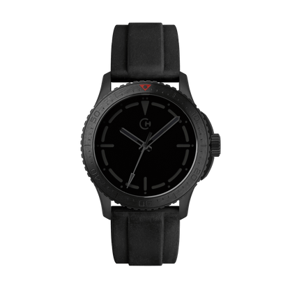 SeaQuest Dive černý gumový řemínek, 22mm, rychloupínací stěžejka