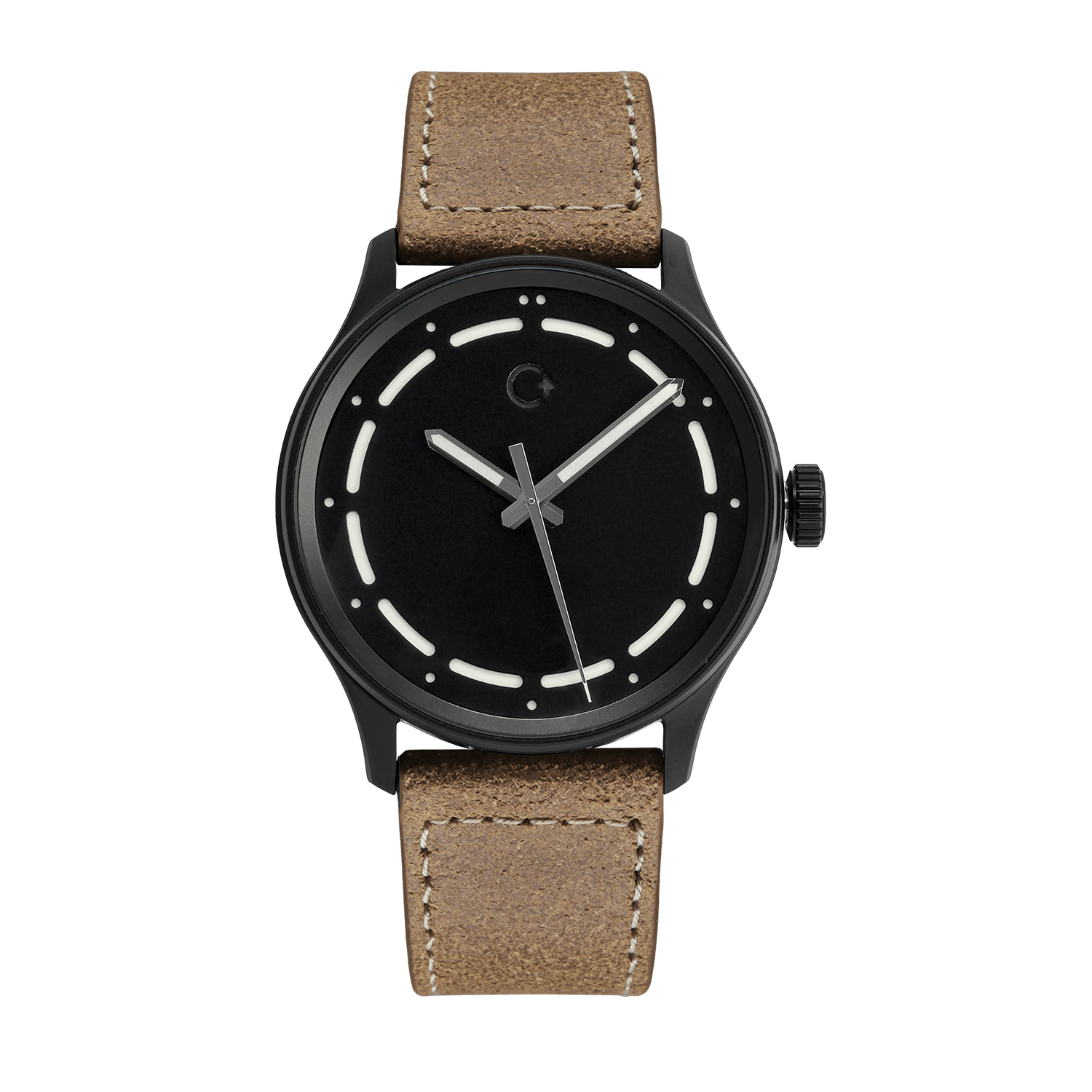 Švýcarské mechanické hodinky od značky Chronotechna, DLC Bílé NanoBlack, pouzdro 42mm, švýcarské pánské hodinky, automatické hodinky, hnědý kožený pásek